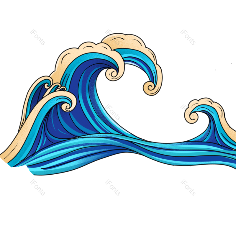 中国风图片,底纹元素,波浪PNG,浪花免抠素材